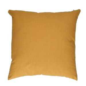 Housse de coussin, coton bio, ocre jaune chiné, 45 x 45 cm