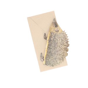Card 3D with envelope, hedgehog