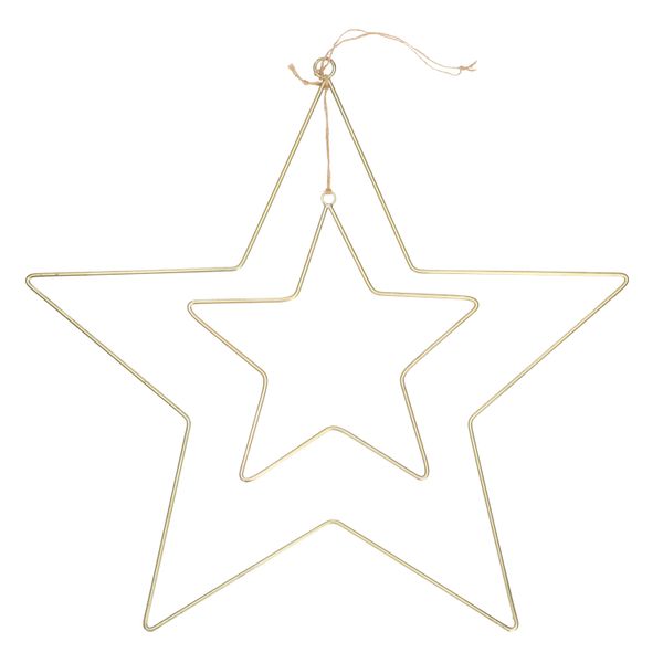Anneau de décoration, double étoile, Ø 40 cm