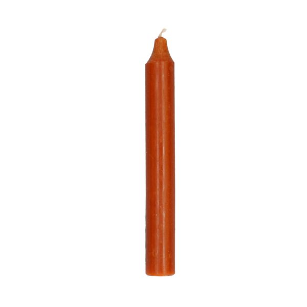 Dinner candle, dark orange, 18 cm