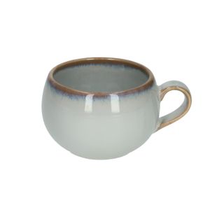 Mug round reactive glaze, stoneware, grey, Ø 9 cm