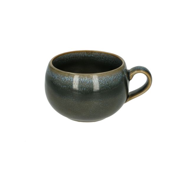 Mok rond reactieve glazuur, steengoed, blauw, Ø 9 cm