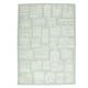 Tea towel, cotton, green/white with façade pattern 