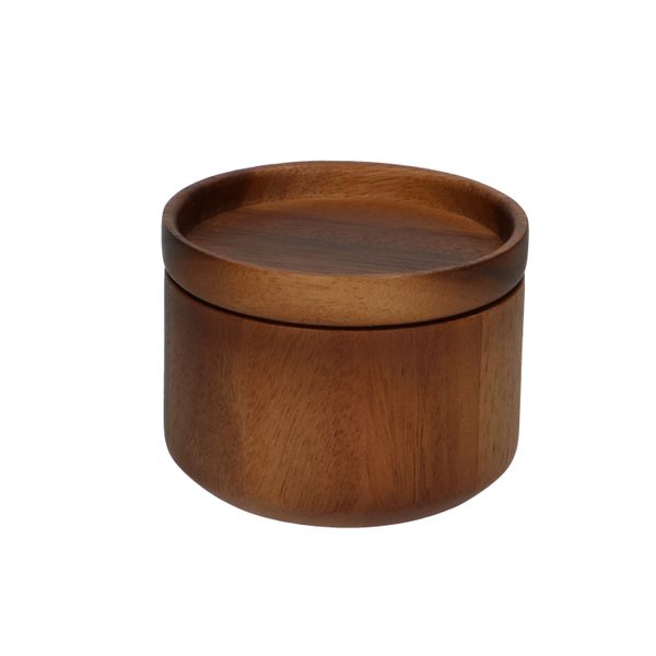 Pot met deksel, acaciahout,Ø 10 cm