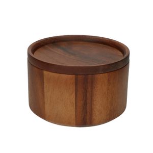 Pot avec couvercle, bois d'acacia, Ø 14 cm