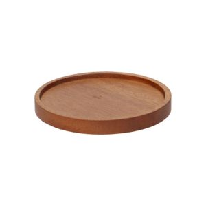 Coaster round, dark acacia wood, Ø 9,5 cm