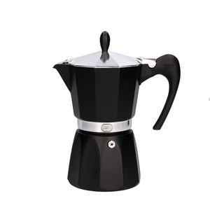 Percolator for 6 cups, aluminium, black