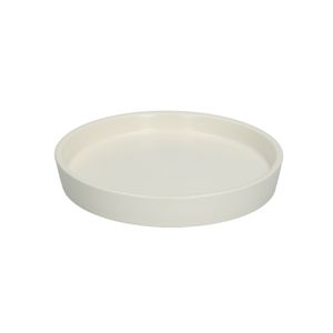 Bloempotschotel, aardewerk, mat wit, Ø 13,5 cm