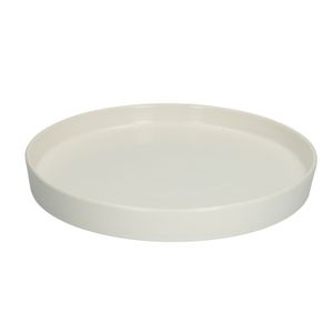 Bloempotschotel, aardewerk, mat wit, Ø 23,3 cm