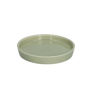Plant pot saucer, porcelain, pale green, ⌀ 13.5 cm