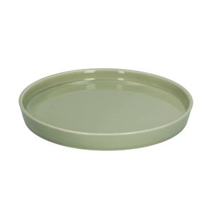 Plant pot saucer, porcelain, pale green, ⌀ 17.5 cm