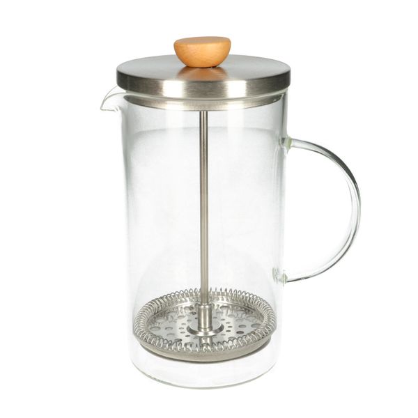 Image of French press, roestvrijstaal, thee/koffie, 1 L