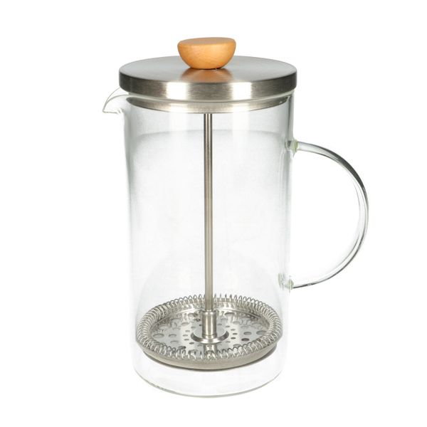 French press, roestvrijstaal, thee/koffie, 1 L