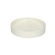Plat/support pour bougie, céramique, blanc mat moucheté, Ø 10,8 cm