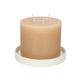 Candle dish, ceramic, matt white speckled, ⌀ 15.2 cm
