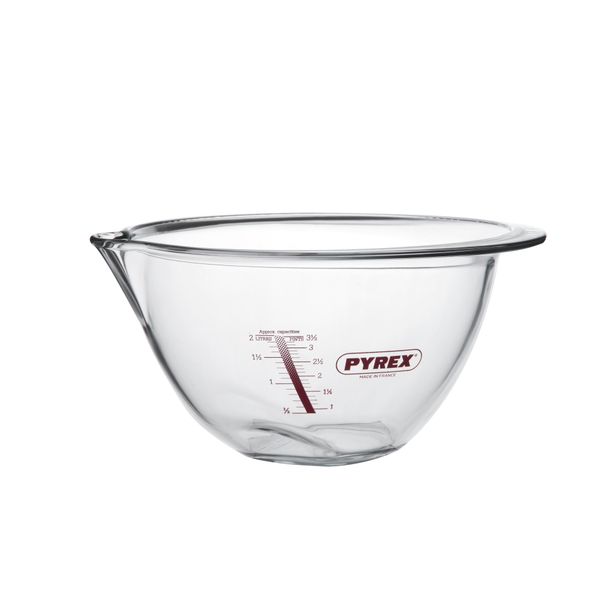 Beslagkom Pyrex glas 2 liter