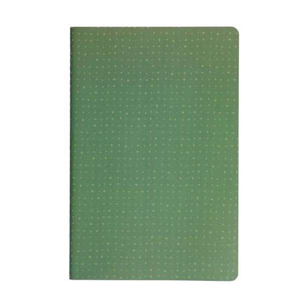 Cahier bullet journal, vert pointillé, 21 x 14 cm