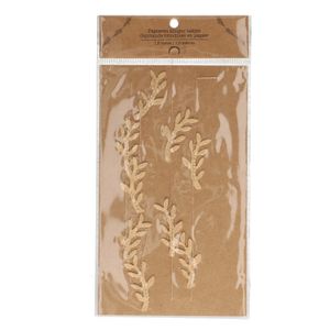 Kerstslinger gouden takjes, papier, 1,5 meter