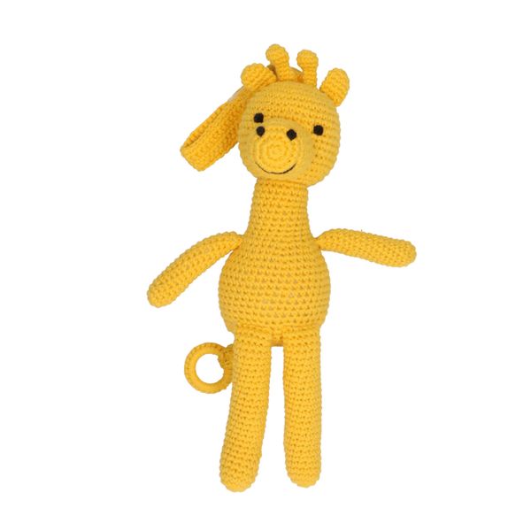 Giraffe music box, cotton, 3+ | Dolls & soft toys | Dille & Kamille