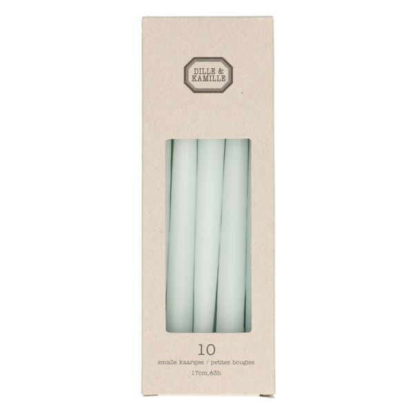 Kaarsjes smal, lichtblauw, 17 cm, 10 stuks