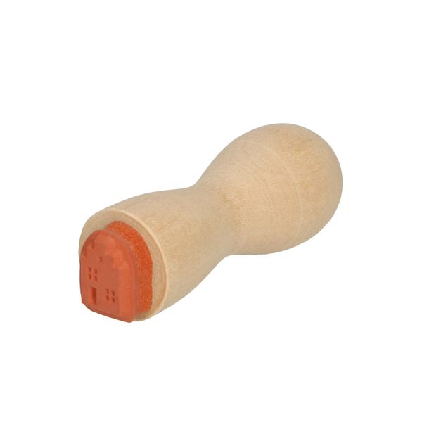 Stempel, trapgevel, beukenhout, Ø 2 cm