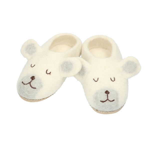 Buurt Glimp erwt Pantoffels ijsbeertjes, vilt, maat 26/27 | Cadeau voor kinderen | Dille &  Kamille