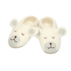 Kinder-Filzpantoffeln Eisbär, Größe 28/29
