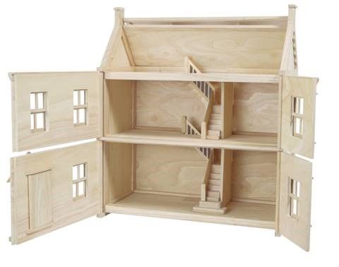 Houten poppenhuis, 73 x 64 cm