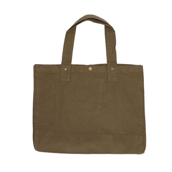 Shopping bag, organic cotton, dark green, 46 x 34 cm