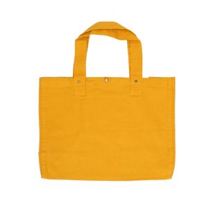 Shopping bag, organic cotton, yellow ochre, 46 x 34 cm