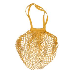 Net bag, cotton, yellow ochre, 35 x 35 cm
