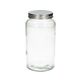 Storage jar, glass and metal, 780 ml