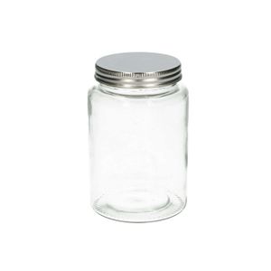 Storage jar, glass and metal, 520 ml