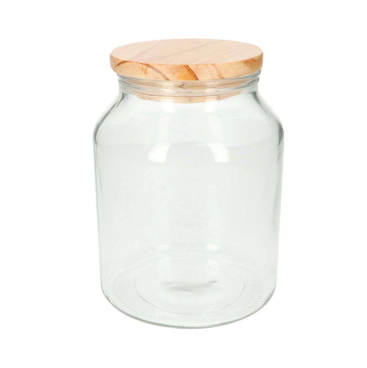 Vorratsglas mit Holzdeckel, groß