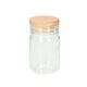 Jar with wooden lid, glass, 250 ml