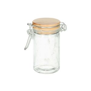 Bracket jar with wooden cap, glass, Ø 4.5 cm