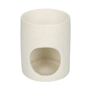 Fragrance oil burner, ceramic, white mottled, Ø 8 x 10 cm