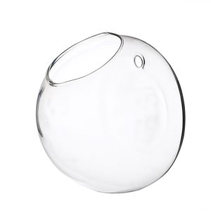 Wall vase, glass, Ø 15 x 9 cm