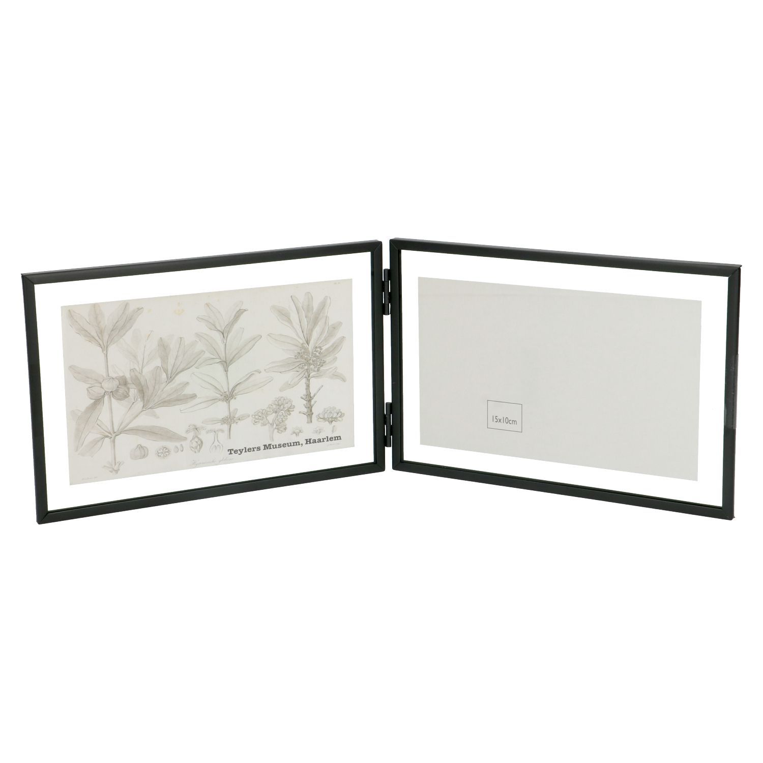 Doppel-Bilderrahmen Weiß, 10,2x10,2 Cm – Faltbar Für Tisch Oder Wand, Mit 3,5x3,5 Cm Öffnung