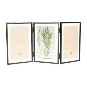 Fotolijstje drieluik, metaal, zwart, 3x 10 x 15 cm Fotolijstje drieluik, metaal, zwart, 3x 10 x 15 cm