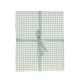 Nappe ronde, coton bio, vert/blanc carreaux, Ø 180  cm