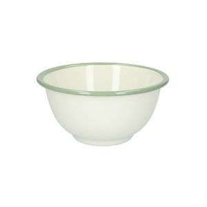 Bowl, enamel, green/grey/white, Ø 13.5 cm
