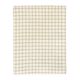 Tea towel, organic cotton, white/olive green chequered