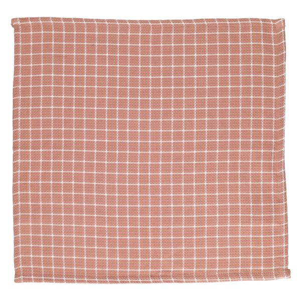 Lavette, coton bio, vieux rose/blanc, à carreaux Lavette, coton bio, vieux rose/blanc, à carreaux