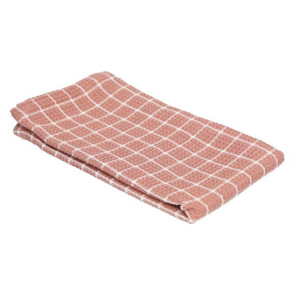 Lavette, coton bio, vieux rose/blanc, à carreaux Lavette, coton bio, vieux rose/blanc, à carreaux