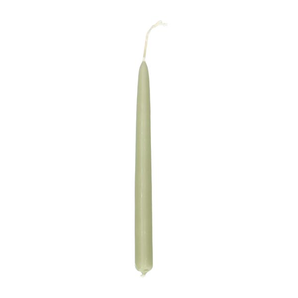 Bougies fines, vert olive, 17 cm, 10 pcs