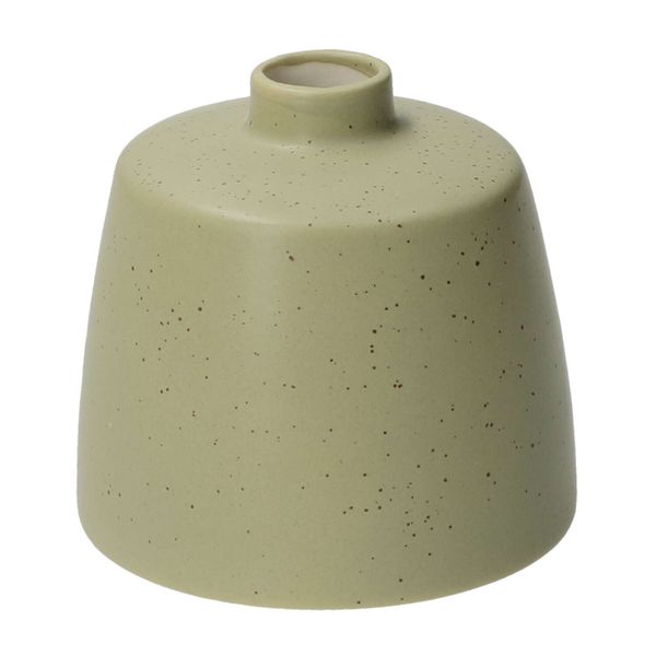 Vase, céramique, mat, vert moucheté, Ø 9,5 cm
