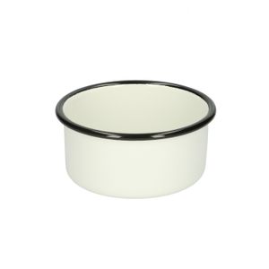 Baking dish, enamel, black/white, Ø 10 cm
