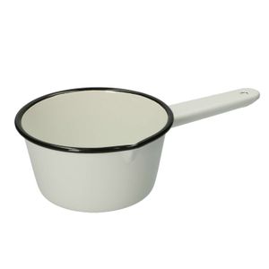 Steelpan, emaille, zwart/wit Steelpan, emaille, zwart/wit