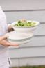 Bord pasta, emaille, groengrijs/wit, Ø 23 cm Bord pasta, emaille, groengrijs/wit, Ø 23 cm